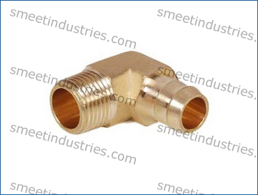 Brass Single Barb Male Elbow
